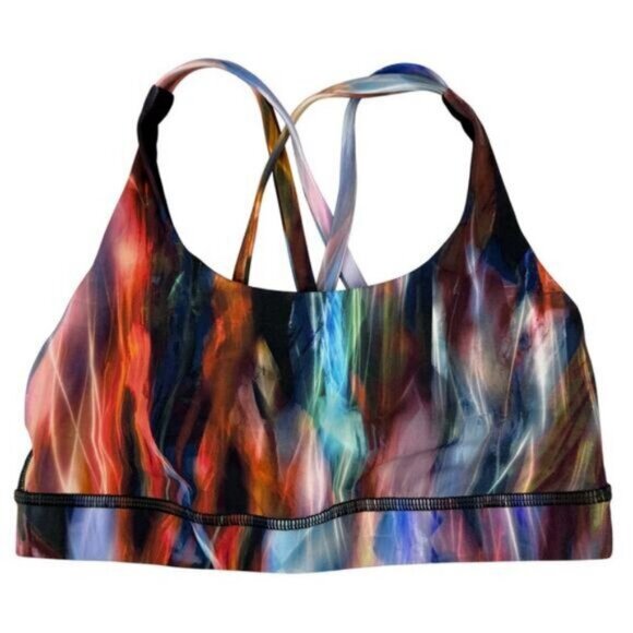 Lululemon Energy Bra *Medium Support B–D Cup In Chroma Fusion Multi Size 4 - Picture 2 of 5